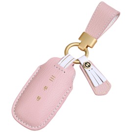 [smasol] New Serena C28 Lukes B4 Late X-Trail Key Cover Genuine Leather Nissan Sakura Key Case Smart Key Case Nissan Aria New Key Cover Key Shell 2022, Dull Pink (Genuine Leather Women's) / 3 Button