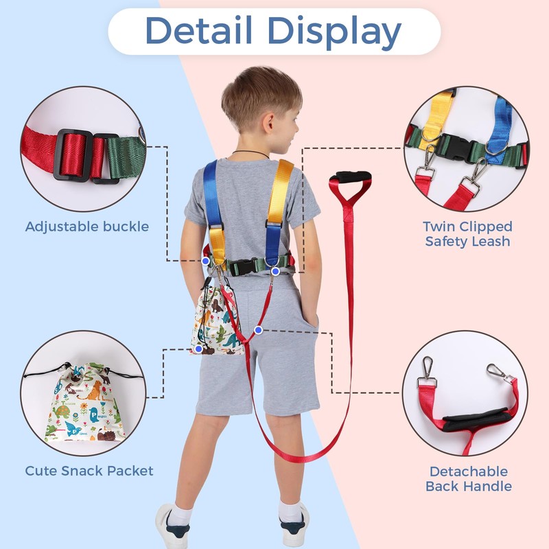 JXM Safety Harness Leash for Autism and Special Needs Child