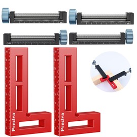 Preciva Corner Clamp for Woodworking, 90 Degree Right Angle Clamp, Aluminum Alloy Positioning Squares for Picture Frames, Cabinets, Drawers Boxes