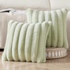 MIULEE Set of 2 Plush Cushion Covers, Faux Fur, Decorative