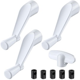 Enhon 3 Pack 3/8'' Spline Socket Crank Handle with Universally Tee Crank Casement Window Handle Kit, Easy Install, Smooth 360 Degree Operation（Features 3/8-inch Bore and a 3-1/8-inch Reach）