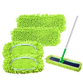 4PCS XL Mop Pads Compatible with Swiffer XL Sweeper,Reusable X-Large Dry Sweeping Cloths for Swiffer,XL Wet Pads Refills & XL Washable Wet Mopping Cloths for Hardwood Floor/Tile/Marble Cleaning