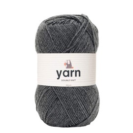 KORBOND DK Grey Yarn - 100g Acrylic Wool - Lightweight, Hypoallergenic & Durable Double Knit Crochet Yarn Knitting Wool (290m Total)