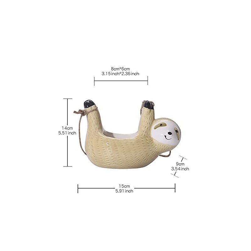 QUINTRA Flower Pots for Decorative Flower Hanging Pot Ceramic Animals