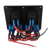 4 Gang Rocker Switch Panel LED Waterproof Dual USB Charging