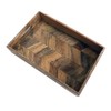 Rectangular Herringbone Wooden Serving Trays - Mango Wood (1, Small)