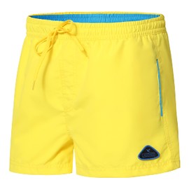 Ladeheid LAZA1001 Men's Swimming Shorts Swimming Shorts Swimming Shorts, Yellow Azure Blue, XL