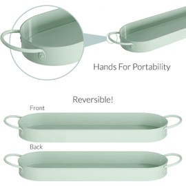 BSTMOME Herb Pot Planter Set with Tray, Decorative Metal Succulent Pots Windowsill Planter Pots Flower Pot for Indoor Garden Outdoor Use Kitchen Grow (Green)