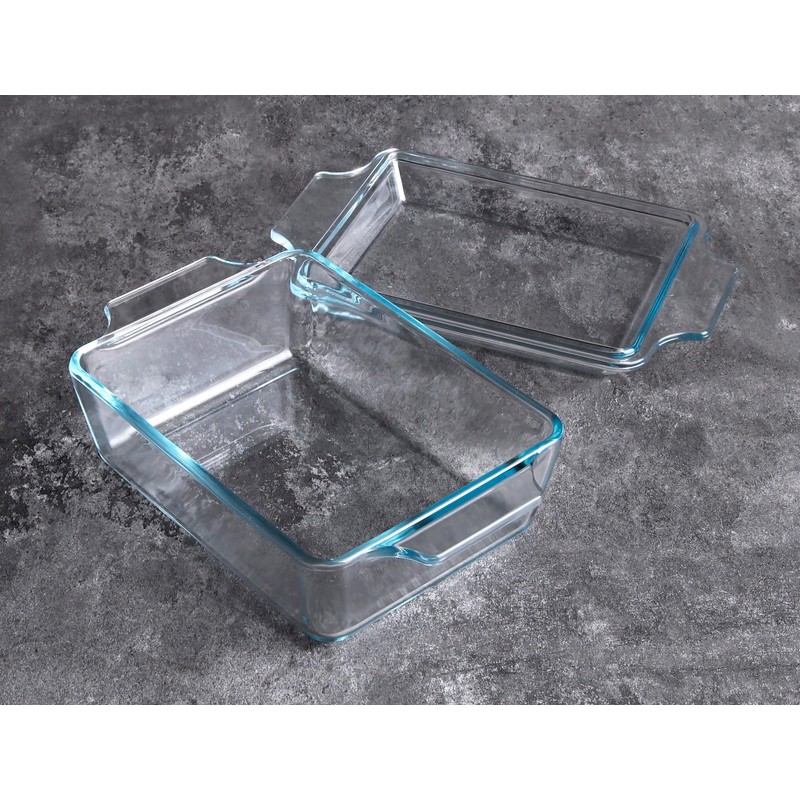 Rectangular Tempered Glass Casserole Dish, Tempered Glass Baking Dish with