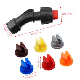 Mewutal 2 Set Spray Nozzle Plastic Flat Fan Shaped Pump Nozzle for the Replacement of Knapsack Nozzles