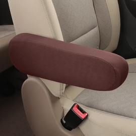 Blausky 1 x 34 cm car armrest cover, armrest cushion, universal fit, car seat armrest protective cover, armrest protector for replacement, elastic fabric armrest covers, coffee