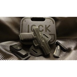 Undisclosed LEATHER HOLSTER + MAG POUCH FOR GLOCK 17, 19, 22, 23, 31