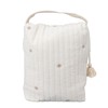 Cute Quilting Embroidered Pattern Diapers Bag Cotton Baby Stroller Zipper