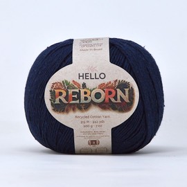 Reborn Recycled Cotton - Bright Navy - 200g DK Crochet/Knitting Yarn