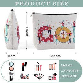 Kytpyi Small Cosmetic Bag for Handbag, Makeup Bag for Music Lovers Gift, Musical Motifs Cosmetic Bag for Music Lovers Fans, Women's Toiletry Bag for Concert Memorial Day Gift, M08, M08