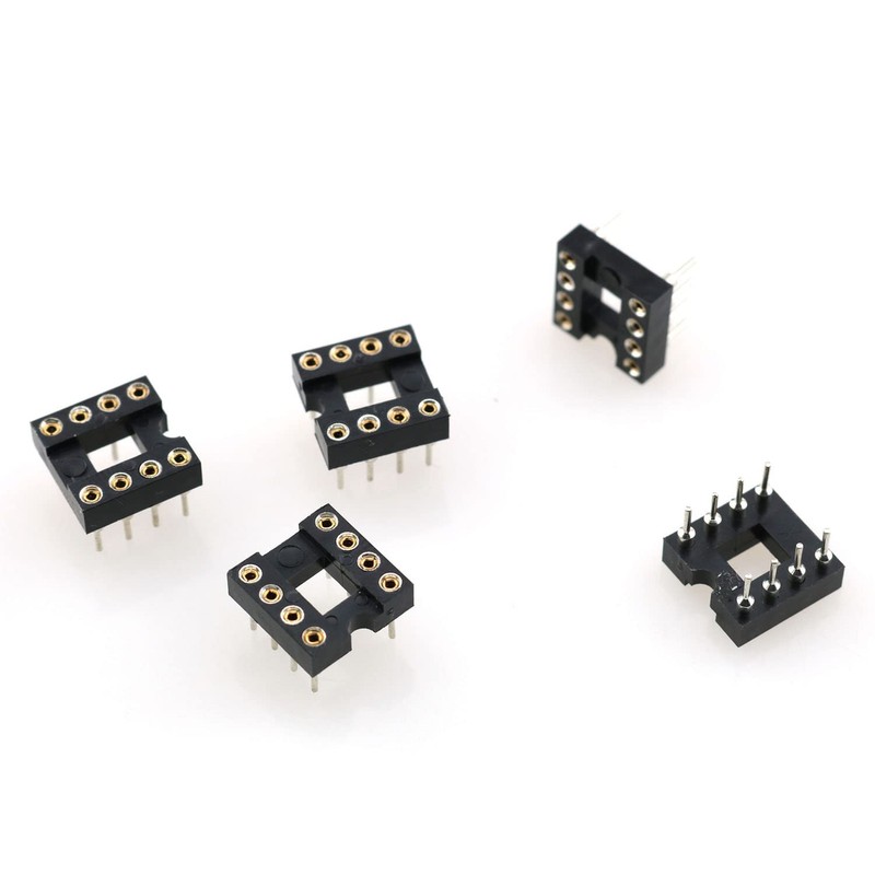 IC Socket TAODAN 10pcs 2.54 mm Pitch 8 Pins Round