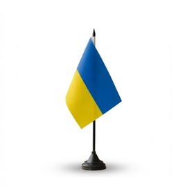 Flaggenfritze Ukraine Table Flag + Free Sticker