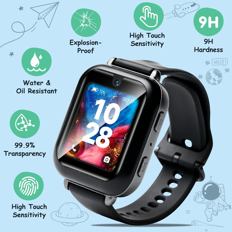 ottpluscase for Bark Watch Screen Protector, [3 Pack] Tempered Glass