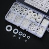 650 Pcs Nylon Washers, White Flat Plastic Spacers Washers, Assorted