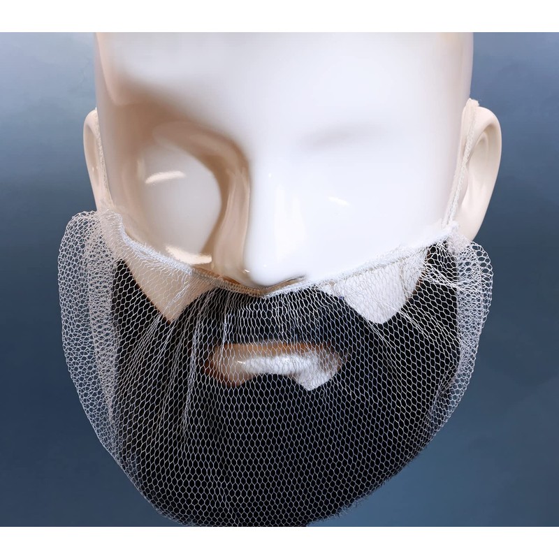 ONLYKXY 50pcs Beard Cover White Nylon Beard Protector Net Protective