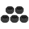 sourcing map 1/2-13 Hex Nuts, Carbon Steel Grade 8.8 Black