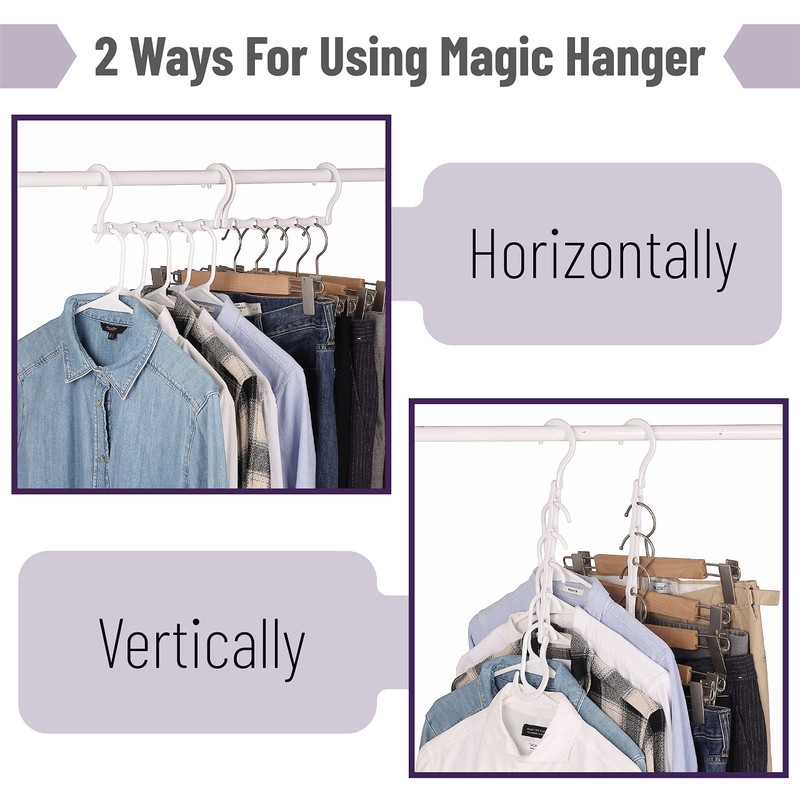 Mr. Pen Space Saving Hangers - 8 Pack White Space