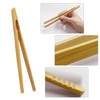 DHSBGWSX Bamboo Tongs 4 Pack 7" Silver/Steel Classic