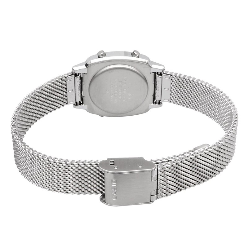 CASIO LA670WEM-7 Casio Standard Women's Quartz, Digital Metal, Mesh, Silver,