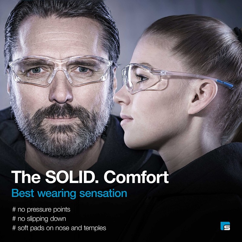 Solid. Lightweight Safety Glasses with Only 21 g and Integrated