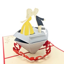 Diamond Couple - WOW 3D Pop Up Greeting Card | Suitable for Love, Engagement, Wedding, Proposal, Anniversary, Birthday