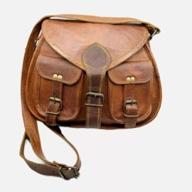 PARRYS LEATHER WORLD Bag Leather Shoulder Dark Brown Purse Vintage Handbag Tote Women Crossbody