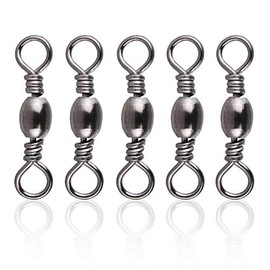 Goture Rolling Ball Bearing Fishing Swivel Stainless Steel High Strength for Bass Trout in Saltwater and Freshwater #1(Pack of 200)
