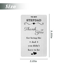 Stepdad Fathers Day Presents for Step Dad Stepfather Birthday Gifts for Bonus Dad Stepdad Thank You Cards from Daughter Son Step Father Thank You Gifts For Bonus Father Stepfather Stepfathers Day Card