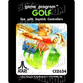 Unbranded Atari 2600 Replacement Label - Golf