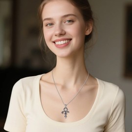 MONGAS Prince Symbol Necklace Sterling Silver Dove Pendant Prince Symbol Jewelry for Women