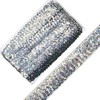 Length10 Yards，Wide 30mm/1.1 inch Elastic Sequin Ribbon Trim for Sewing