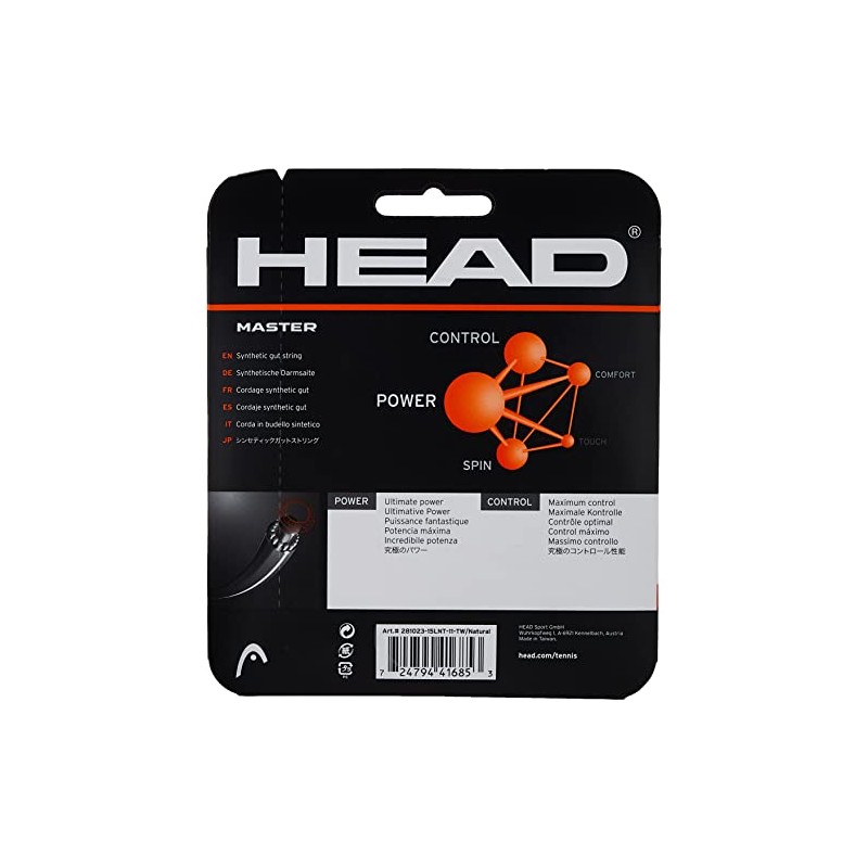 HEAD Unisex Adult Master Tennis String, Natural, 16L