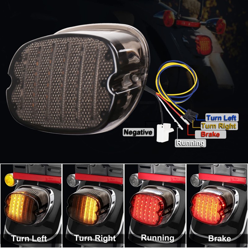 MOVOTOR Tail Light Led Integrated Turn Signal Brake Running Light