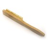 HAND ® Wire Brush Wooden Handle Brass Bristle Suede Shoe