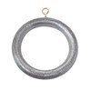 Premium 12 Pcs Wooden Curtain Drapery Rings, Silver for 1