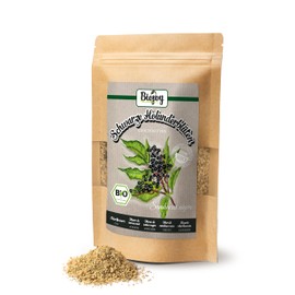 Biojoy Organic Elderflower Tea (100g), Black Elderflower Dried and Cut, Elderberry Tea (Sambucus nigra)