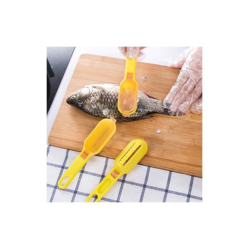 IKAAR Fish Scaler Plastic Fish Scale Remover Fish Scale Scraper