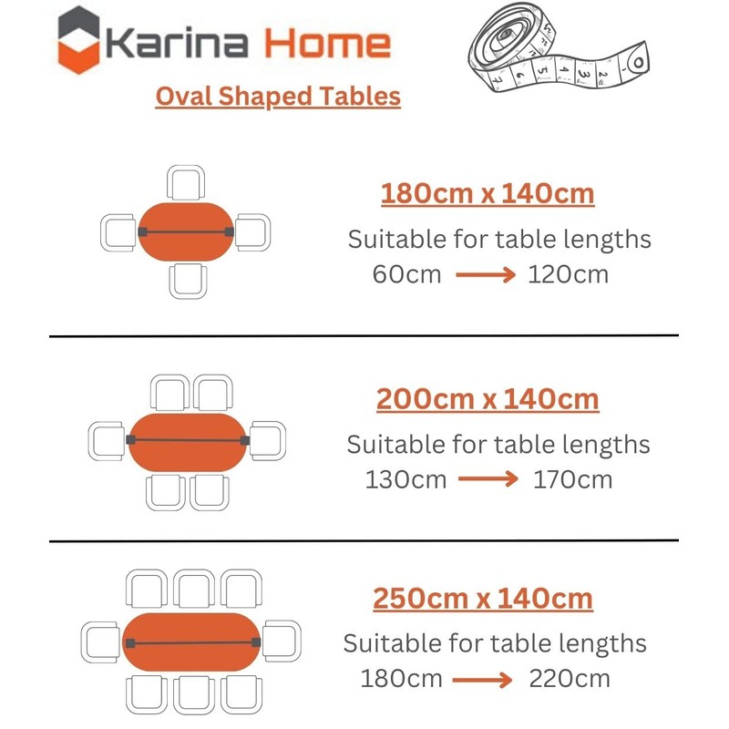 Karina Home Oval Wipe Clean Tablecloth Megan Grey Vinyl PVC