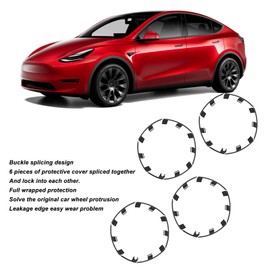 Jiawu Wheel Guard Rim Protecting Trim Ring, 21 Inch Wheel Rim Protectors Guard for Performance 2021 to 2023, Wheel Edge Trim, Protects Against Scrapes, Scratches (Glossy Black)