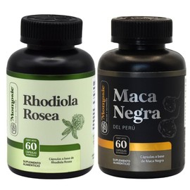 Rhodiola Rosea + Maca Negra | 60 Cápsulas | Ingredientes Naturales | Sin Aditivos