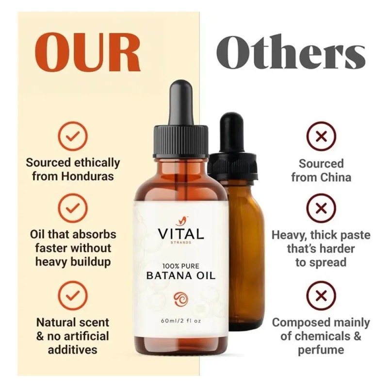 Aceite De Ricino Vital Strands Batana Prensado En Frío, 60