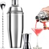 25oz Cocktail Shaker Set, Martini Shaker Set with Built in