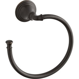 KOHLER K-10557-2BZ Devonshire Towel Ring, Rust-Resistant, Stylish Accent, Tools Included, Oil Rubbed Bronze