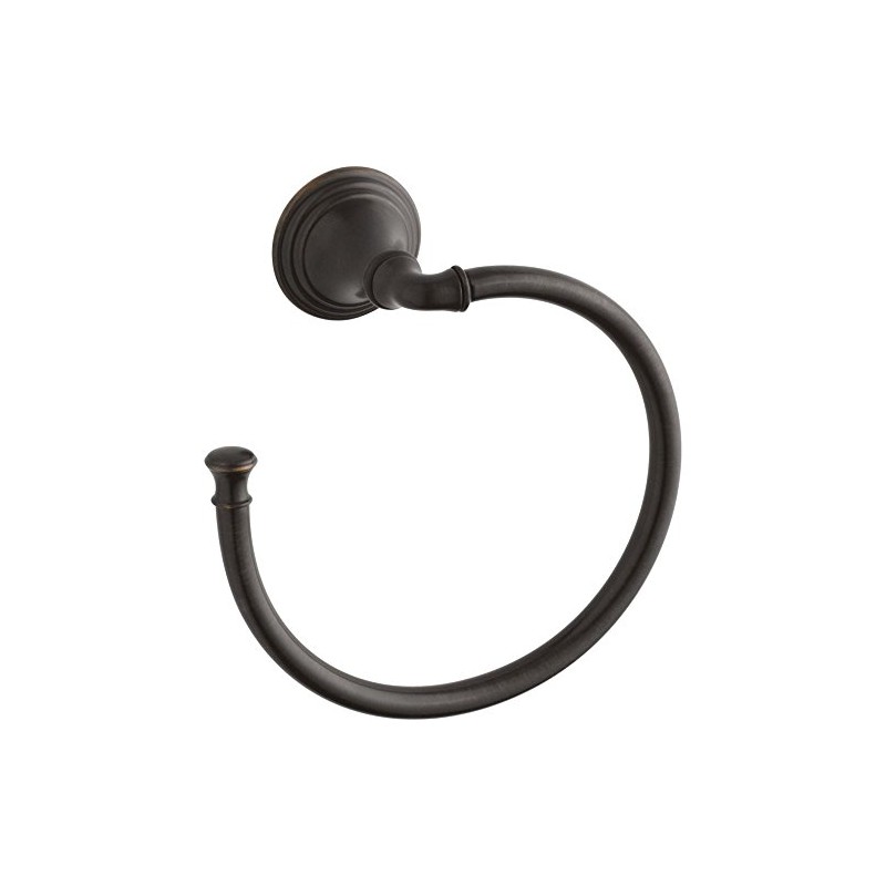 KOHLER K-10557-2BZ Devonshire Towel Ring, Rust-Resistant, Stylish Accent, Tools Included,
