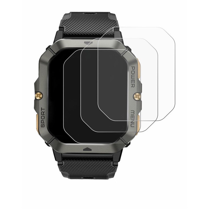 Savvies Pack of 6 Screen Protectors for Banlvs Smartwatch 2.02